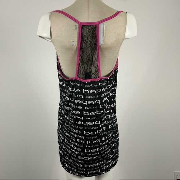 NWT Bebe Black and Pink Sleepwear Dress M - Picture 4 of 12